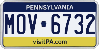 PA license plate MOV6732