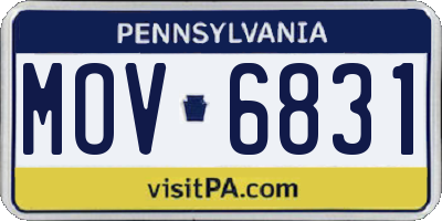 PA license plate MOV6831