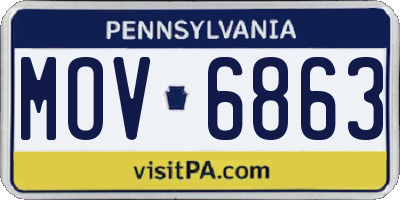 PA license plate MOV6863