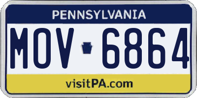 PA license plate MOV6864