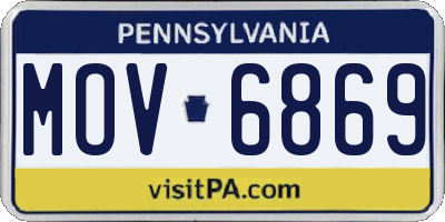 PA license plate MOV6869