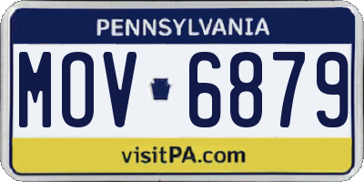 PA license plate MOV6879