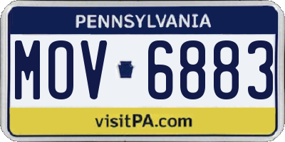 PA license plate MOV6883