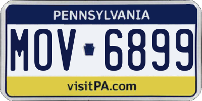 PA license plate MOV6899