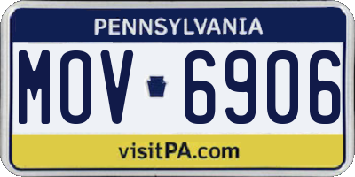 PA license plate MOV6906