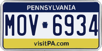 PA license plate MOV6934