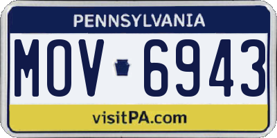 PA license plate MOV6943