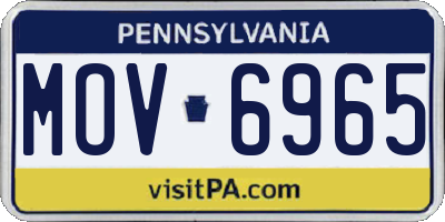 PA license plate MOV6965
