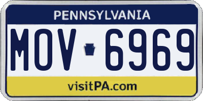 PA license plate MOV6969