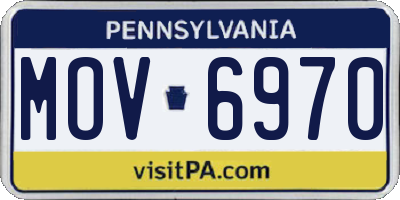 PA license plate MOV6970