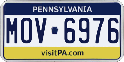 PA license plate MOV6976