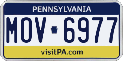 PA license plate MOV6977