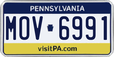 PA license plate MOV6991