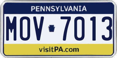 PA license plate MOV7013