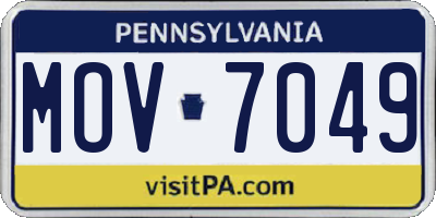 PA license plate MOV7049