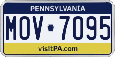 PA license plate MOV7095