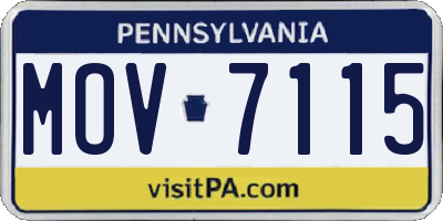 PA license plate MOV7115
