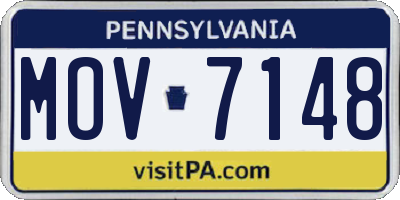 PA license plate MOV7148