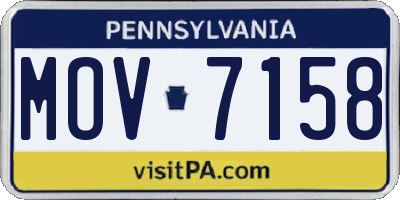 PA license plate MOV7158