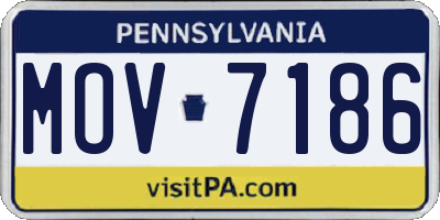 PA license plate MOV7186