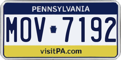 PA license plate MOV7192