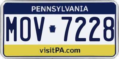 PA license plate MOV7228