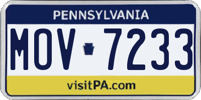 PA license plate MOV7233