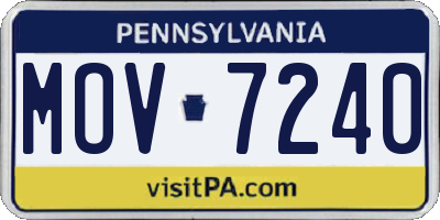 PA license plate MOV7240