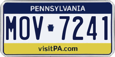PA license plate MOV7241