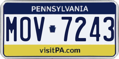 PA license plate MOV7243
