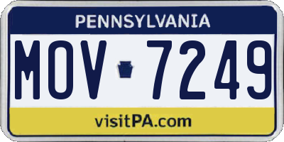 PA license plate MOV7249