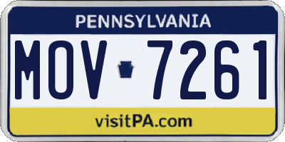 PA license plate MOV7261
