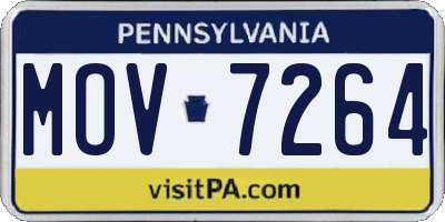 PA license plate MOV7264