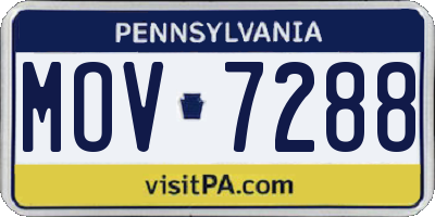 PA license plate MOV7288