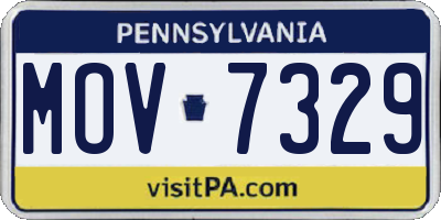 PA license plate MOV7329