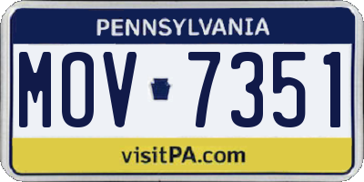 PA license plate MOV7351