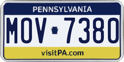 PA license plate MOV7380