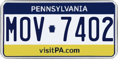 PA license plate MOV7402