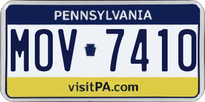 PA license plate MOV7410