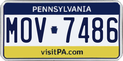 PA license plate MOV7486