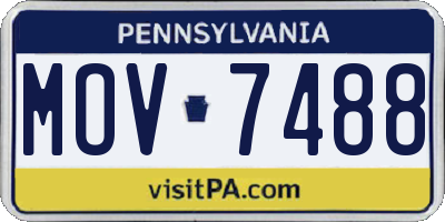 PA license plate MOV7488