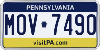 PA license plate MOV7490