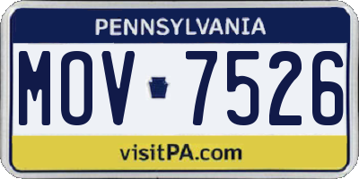 PA license plate MOV7526