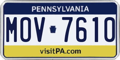 PA license plate MOV7610