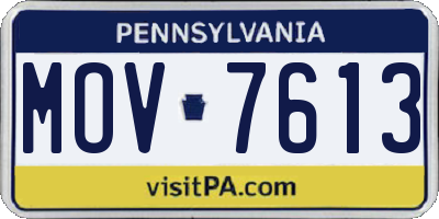 PA license plate MOV7613