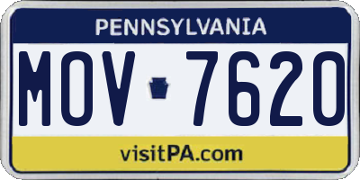 PA license plate MOV7620