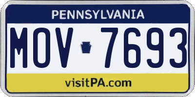 PA license plate MOV7693