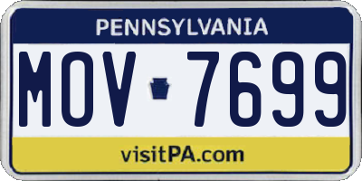 PA license plate MOV7699