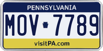 PA license plate MOV7789