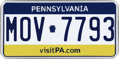 PA license plate MOV7793